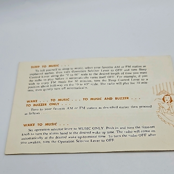 💛 1954 Vintage GE Transistor FM-AM Clock Radio Paperwork Ephemera - Picture 7 of 10